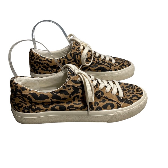 Madewell Sidewalk Low-Top Leopard Print Recycled Canvas Sneaker Size 8.5 - Picture 8 of 15